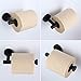 APLusee Matte Black Toilet Paper Holder, Stainless Steel Tissue Roll Hanger, Round TP Dispenser Wall Mount for Bathroom, Kitchen, Washroom