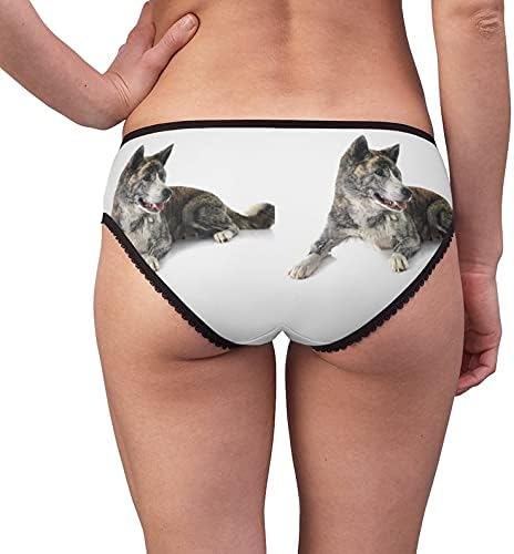DogsMakeMeHappy Akita Inu Panties, Akita Inu Underwear, Briefs, Cotton Briefs, Funny Underwear, Panties For Women