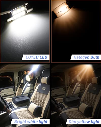 Luyed LY-10038 2 X Super Bright 2835 6-Ex Chipsets Error Free 1.25 Inches De3175 De3021 De3022 3175 Led Bulbs Used For Dome Light,Xenon White thumb #6