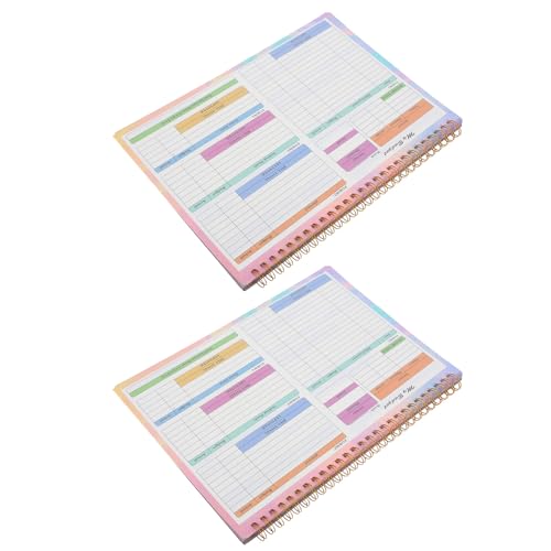 Livre de budget familial pour le suivi hebdomadaire et la gestion des finances, lot de 2