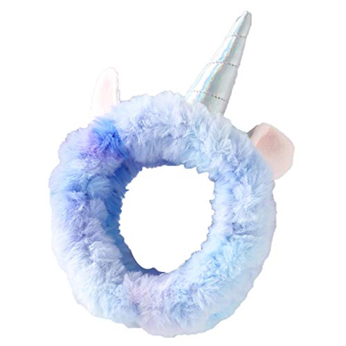yuangong Exquisite Lifel Unicornio Lavado de Pelo Bandas Maquillaje Hairband Clean Face SPA Face Wash Head Wrap Bl