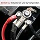 Gedlex Batteriekabel 35mm2, Batterie Kabel Auto 2AWG 70cm, Max 150A, Nennspannung 450V, 35mm² M10 Batterie Verbindungskabel Rot Schwarz mit Ringklemme für 12V 24V Autobatterie