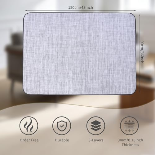 MAXTBEE Office Chair Mat for Hardwood Floor, 36x48 Non-Slip Desk Computer Rolling Chair Mat Heavy Duty Floor Protector for Home Office - Gray by MAXTBEE - Image 2