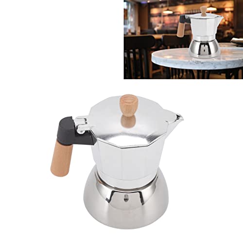 Image of Durable Wooden Handle Coffee Maker for Cafeteria, Home (300ml)