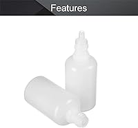 Vista 3 de Othmro Botellas cuentagotas de plástico de ojo de laboratorio de polietileno de 1 oz, 50 piezas, gotero líquido exprimible de 1.0 fl oz boca fina a