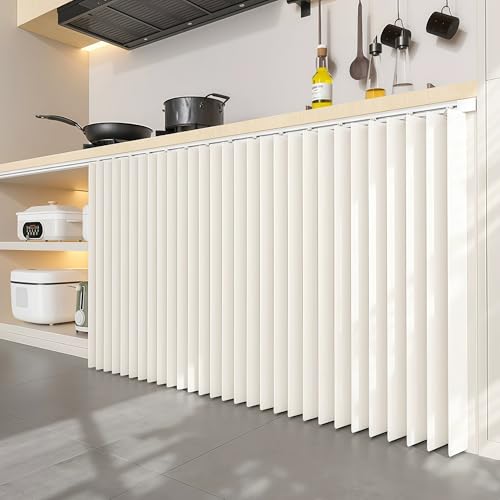 Accordion Door Curtain,Magnetic Blackout Folding Privacy Curtain,Room Divider Pleated Drapes with Hooks,for Closet,Bedroom,Livin