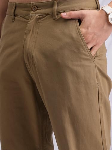 Image of Highlander Men's Ankle-Length Straight Fit Trousers | Modern Style & Comfort | Perfect for Casual & Formal Wear | Trouser for Men | Men Trousers | Trousers for Man | Pants for Man