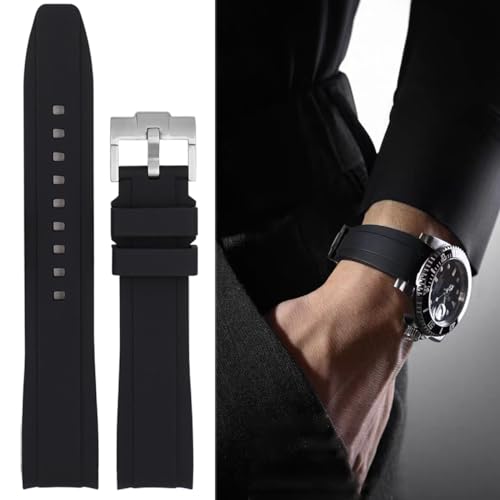 Niziruoup Bands for MoonSwatch Watch,Curved end No Gap,Premium Silicone Rubber Watch Strap for Omega X Swatch Moonswatch Speedmaster/Rolex/SEIKO 20mm 22mm Watch Strap Replacement Band for Men Women