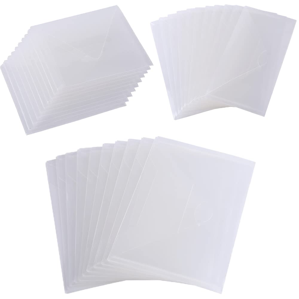 OTCRAFT 20 buste richiudibili in plastica trasparente per fustelle, 17,8 x 23,9 cm, per fustelle fai da te, album di ritagli, biglietti di carta, matrici da taglio