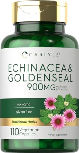 Carlyle Echinacea Goldenseal Capsules | 110 Count | Vegetarian, Non-GMO, Gluten Free