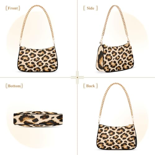 Image of Shoulder Bags for Women Animal Zebra Leopard Cheetah Tiger Print Hobo Tote Handbag Small Clutch Purse with Zipper Closure