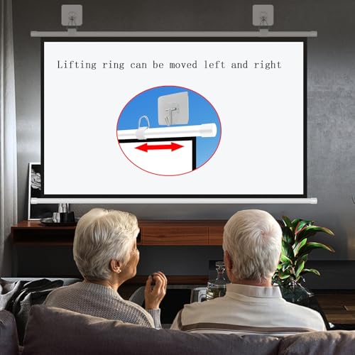 Pantalla manual para proyector 72" 4:3 HD 4K portátil miniatura 4