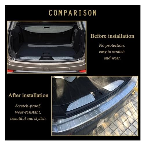 Protector de parachoques trasero para Buick Envision 2018 en viajes y carga de maletas 7