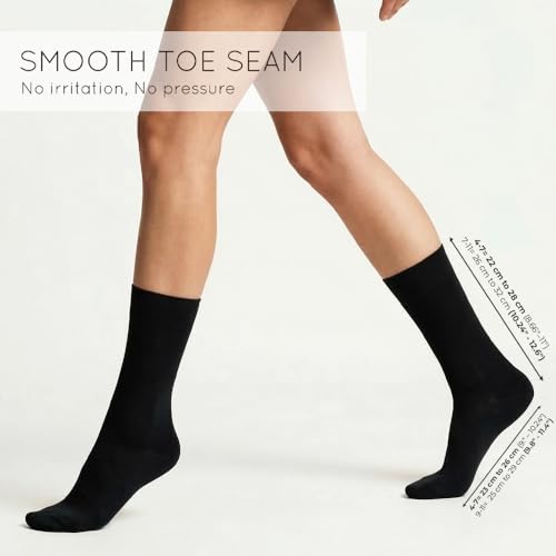 Image of Mysocks Crew Socks for Women Men Colorful Seamless Toe Soft Cotton Dress Socks