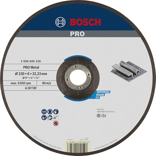 Bosch 1x Disque abrasif aggloméré PRO Metal, alésage 22,23 mm, oSa