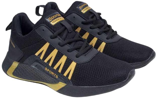 Image of Trendy Running Shoes for Men Sneakers for Men (Color- Black-04) Size-6(13) C