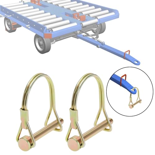 EMSea 4 X D-Form 6mm robuste Welle Verriegelung Stift Sicherungsdraht Sicherungsstift Zapfwellenstift geeignet für Bauernhof Anhänger Pferdetransporter landwirtschaftliche Maschinen