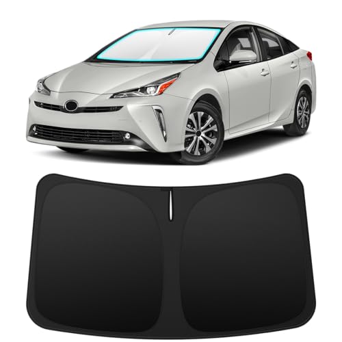 Image of INSAUTO Custom Fit Windshield Sun Shade for Toyota Prius 2010-2015 | Foldable Front Window Sunshade Car Accessories, UV & Heat Reflector, Keeps Interior Cool, Includes Storage Bag