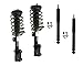 DTA 70145 Full Set 2 Front Complete Strut Assemblies With Springs and Mounts + 2 Rear Shocks 4-pc Set Fits 2005-2010 Ford Mustang