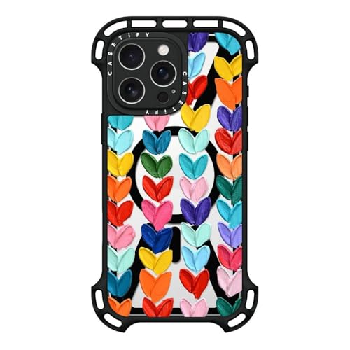 CASETiFY �E���g�� �o�E���X MagSafe�Ή� iPhone 16 Pro Max �P�[�X [�ϏՌ��� / 10m�̗����������N���A (MIL�K�i10�{����) / ���C�����X�[�d�����Magsafe�Ή�] - Clear Polka Daub H