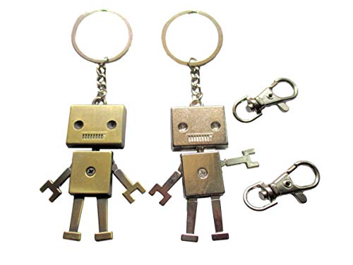 【 ４個セット 】ロボット キーホルダー ２個 ナスカン ２個