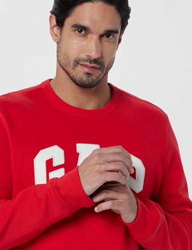 Image of Gap Men Embroidered Standard Fit Crew Full Sleeve Sweatshirt