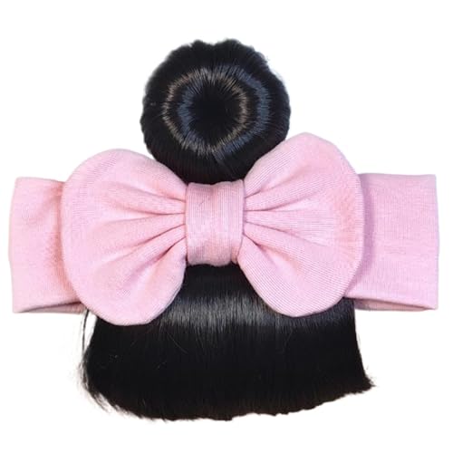 Peluca de flequillo para niños pequeños con gorro de algodón elástico