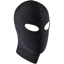 Hedmy Unisex Latex Opened Mouth Show Eyes Face Mask Full Cover Cosplay Costume Sexy Hood Headgear Head