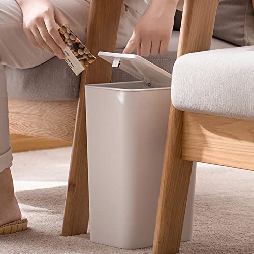 Cubo de basura pequeño para baño con tapa que oculta malos olores 4