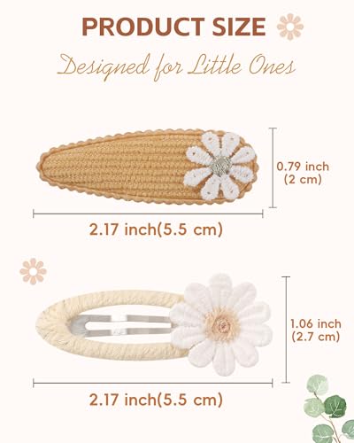 YHXX YLEN 20 piezas Clip para el cabello con flores para niñas miniatura 2