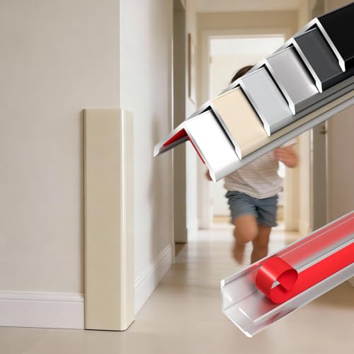 Esquinero Aluminio Pared Autoadhesivo 90°, Perfil L Aluminio Adhesivo 90 Grados para Decoración de Interiores, Protector de Esquinas Pared Metálico Antigolpes