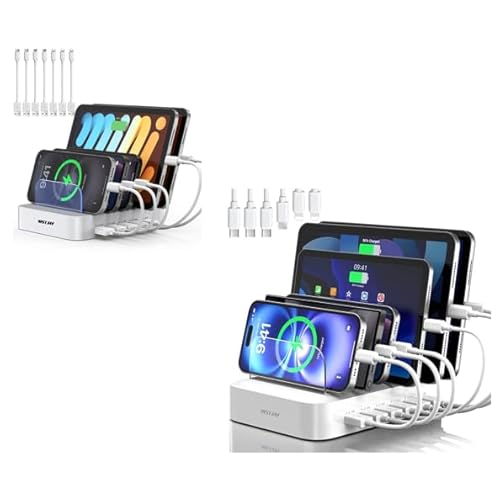 MSTJRY 6 Port Charging Station White + 5 Port Charging Station White