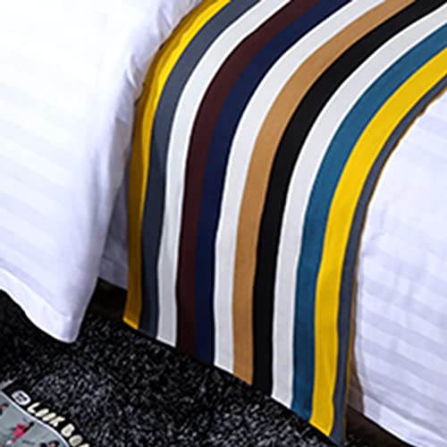Vtix Stripe Bedspread Bed Runner Scarf Modern Bed Towel Decoration Bed Flag Bed Tail Towel For Bedroom Guest House Wedding Room Hotel Decor (50 * 240Cm) #TOP1