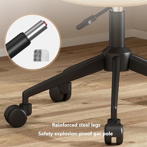Chaise de bureau ergonomique en cuir pivotant à 360° réglable - 6