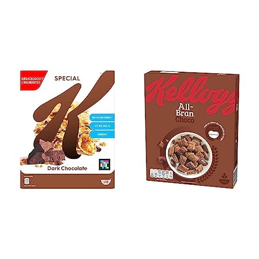 Kellogg's Special K Chocolate Negro -  Paquete 325 g & All-Bran Choco Almohadillas de Cereales, de Trigo Integral, 375g