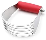 Spring Chef Medium Dough Blender Hand Tool - Durable Pastry Cutter - Red