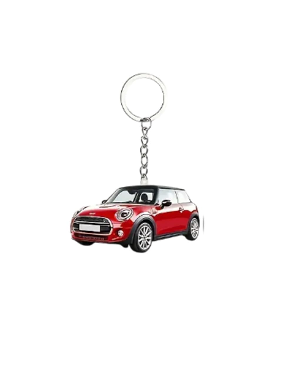 Cmj Unisex Red Cmj™ Flat Acrylic 2D Mini Keyring Gift Car Keychain