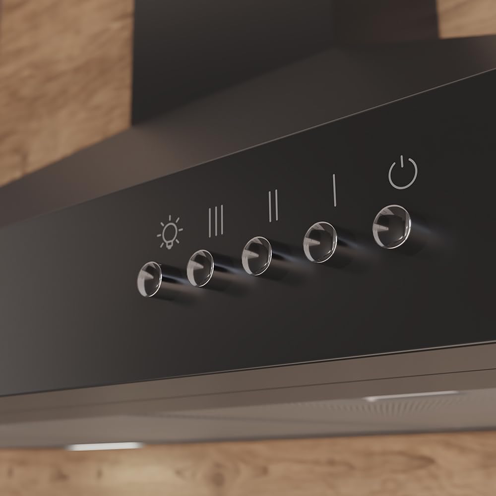 Cecotec Cappa Estrattore 60 cm Piramidale Bolero Flux PM 606500 Black A. Motore 165 W, finitura inox, aspirazione 650 m3/h, controllo meccanico, 3 livelli di potenza, luce e filtro al carbonio
