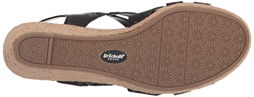 Dr. Scholl's Shoes Women's Everlasting Espadrille Platform Wedge Sandal,Black Smooth,6 #TOP3