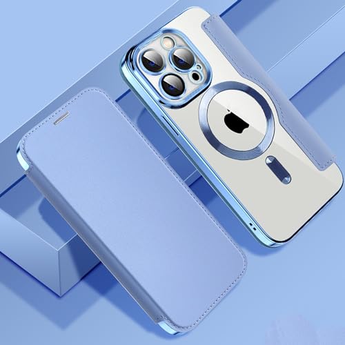 Étui iPhone 14 Plus anti-rayures blindé RFID bleu Bakicey