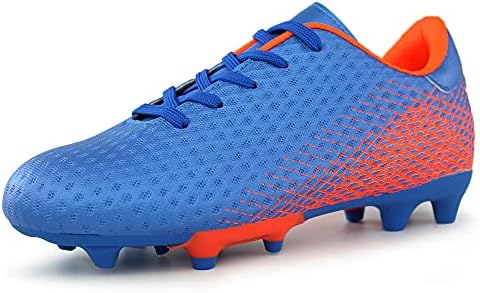 Hawkwell Kids Athletic Outdoor/Indoor Football Shoes Comfortable Soccer Cleats Shoes(Toddler/Little Kid/Big Kid)