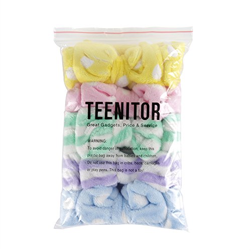 Teenitor Bow Headbands, Women Headbands For Makeup Cosmetic Facial Shower Spa Elastic Hair Band Hairlace Headband For Baby Girls Yellow Blue Green Purple Pink, 5Pcs #TOP6