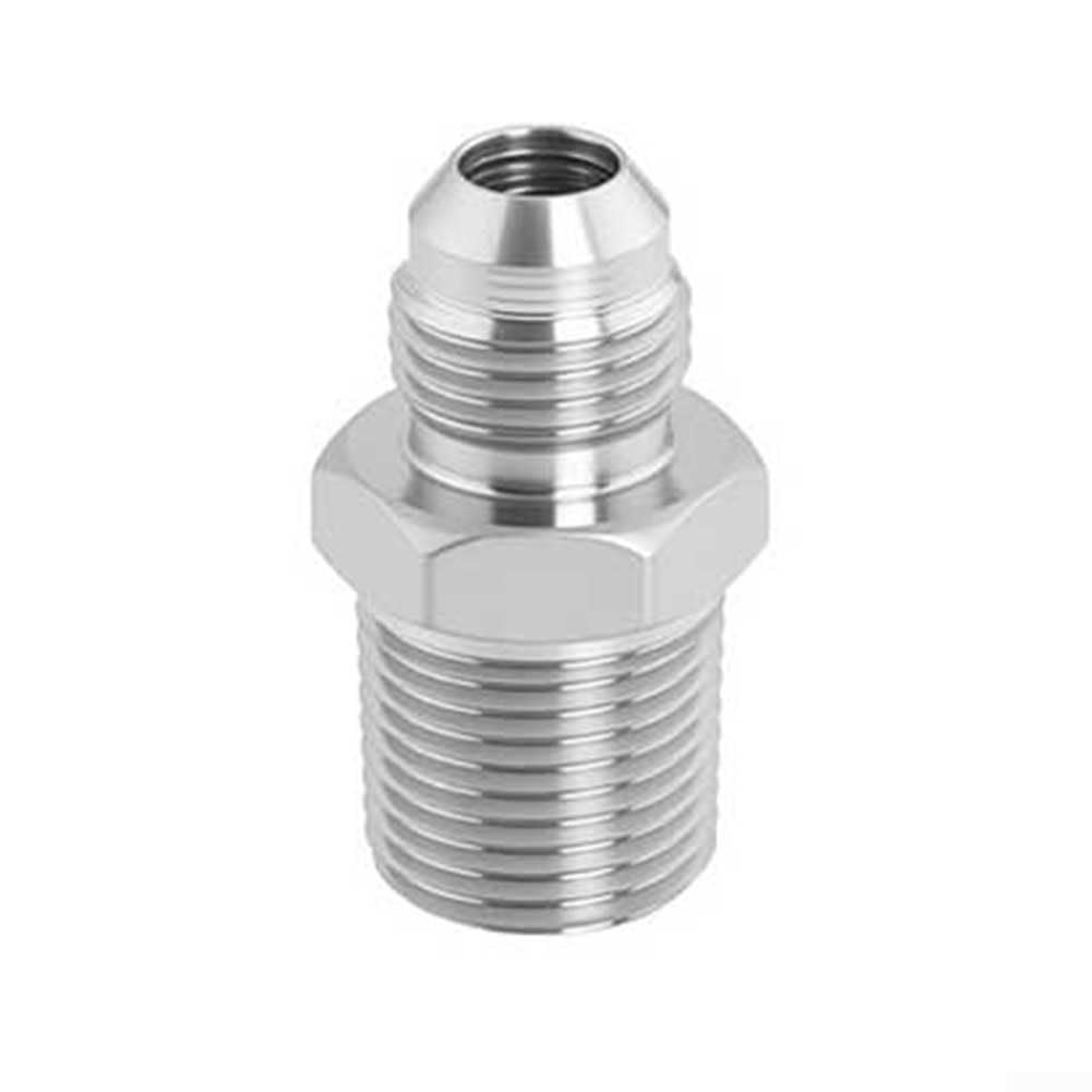 Paquete de 15 adaptadores de manguera hidráulica de acero inoxidable 316L de 3/8 pulgadas NPT macho a JIC 37 grados de ajuste recto para sistemas de alimentación de líquidos de alta presión
