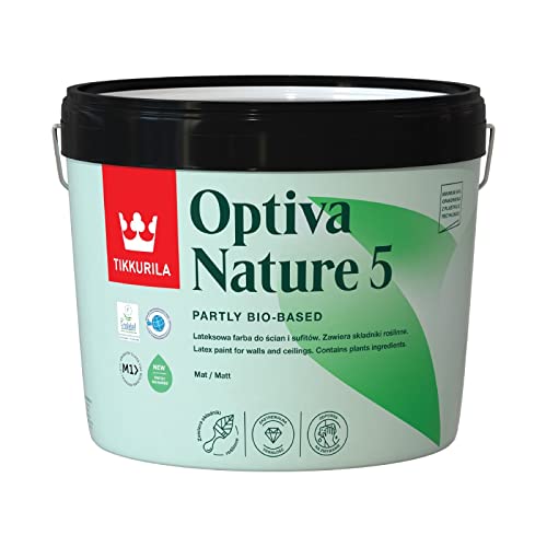TIKKURILA Optiva Nature 5 - Bio Based & Zero Voc - Eco Friendly Durable Matt Paint For Walls & Ceilings - 3 Litres