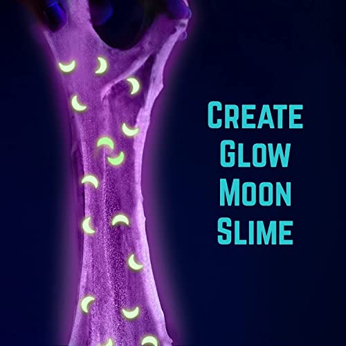 GirlZone Gifts for Girls Surprise Egg Galaxy Slime Set for Children, JellyCube, Clouds Slime with Glow in the Dark Moons to Make Yourself with Many Fun Glitter