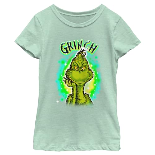 Fifth Sun Girl's The Grinch Airbrush Grinch T-Shirt
