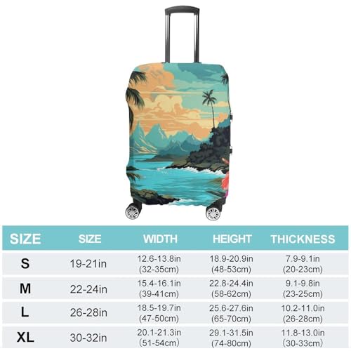 Hello Hawaii Luggage Cover, Washable Elastic Suitcase Cover Protector Fit 18-32 Inch Luggage2