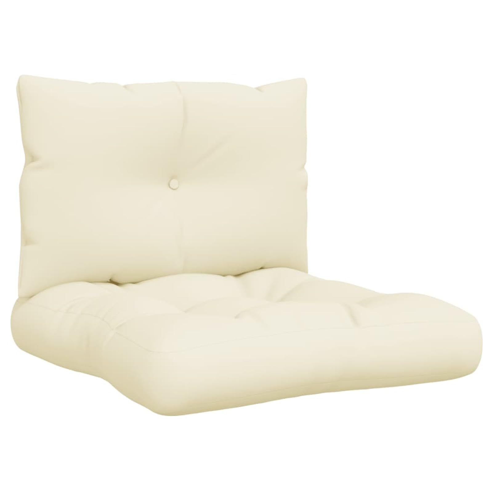 Palettenkissen Set, 2-teilig Sitzkissen & Rückenkissen, Polyester, Creme, 60x61,5x10 cm & 60x38x13 cm, wasserabweisend, für Gartenmöbel und Innenbereich 360836