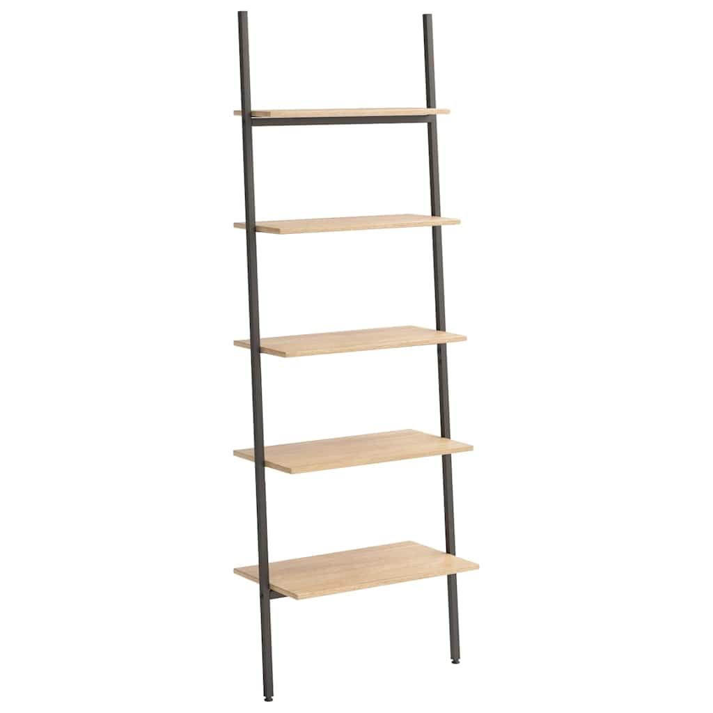 Scaffale a scala con 5 ripiani, 64 x 34 x 185,5 cm, marrone