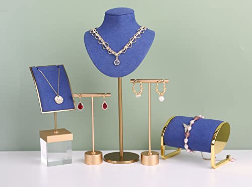 Gemeshou Blue Velvet Bracelet Holder Organizer, Bracelet Holder Display For Girls, Metal Bangle Stand Holder Gold Jewelry Stand【Blue】 #TOP6